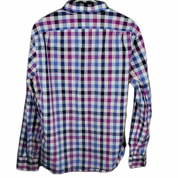 J.Crew Purple & Blue Checked Slim Fit Dress Shirt - Picture 2 of 4